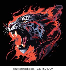 Roar of the Tiger Wild: Dynamic Vector Art Celebrating Predatory Creatures