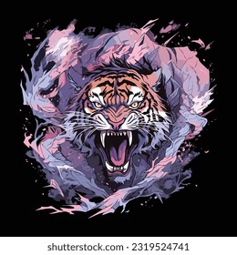 Roar of the Tiger Wild: Dynamic Vector Art Celebrating Predatory Creatures