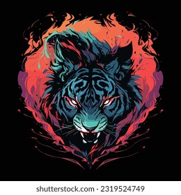 Roar of the Tiger Wild: Dynamic Vector Art Celebrating Predatory Creatures