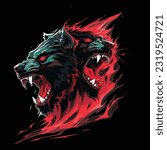 Roar of the Wild Wolf: Dynamic Vector Art Celebrating Predatory Creatures