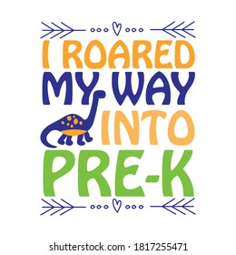 I roared my way into pre-K vector arts.
