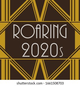 Roaring 2020s art deco style vector art