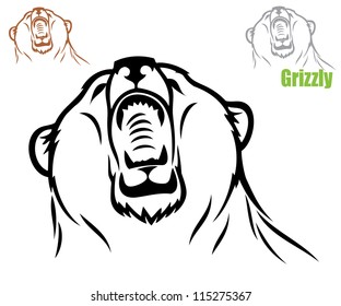 Roaring Bear - Vector Illustration