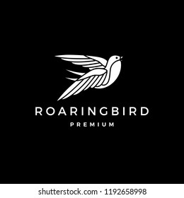 roaring bird logo vector icon illustration