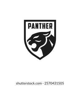  Roaring Black Panther Cheetah Tiger Lion With Shield Secure Protect Badge Logo Design