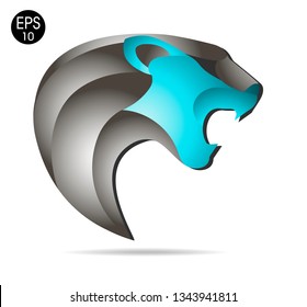 Roaring black Panther logo. Stock vector illustration for your design