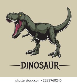 Roaring Dinosaur. Vector illustration EPS10