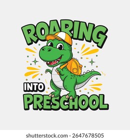 Roaring into preschool t shirt design, Preschool Design