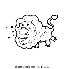 roaring lion cartoon