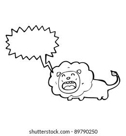 roaring lion cartoon