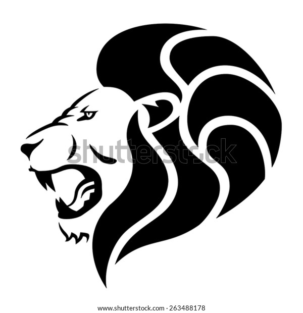 Roaring Lion Eps 8 Cmyk Stock Vector (Royalty Free) 263488178