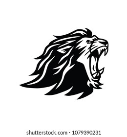Roaring Lion Head Logo Vector