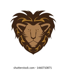 Roaring Lion Head Logo Vector Template Icon
