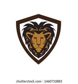 Roaring Lion Head Logo Vector Template Icon
