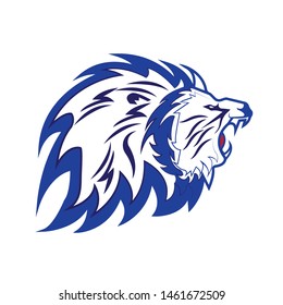 Roaring Lion Head Logo Vector Template Stock Vector (Royalty Free ...