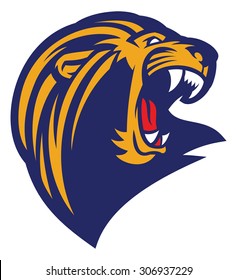 roaring lion head mascot