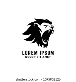 Roaring Lion Logo Design Vector Template