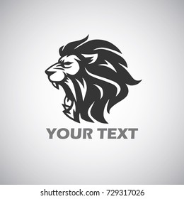 Roaring Lion Logo Mascot Vector