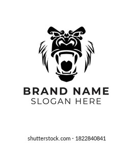 Roaring Lion logo vector illustration on white background