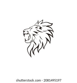 roaring lion logo vector illustration