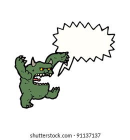 roaring monster cartoon