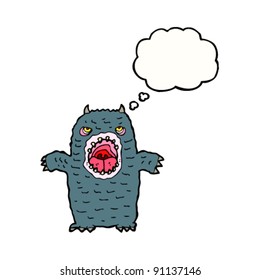 roaring monster cartoon
