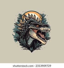 Roaring Style: Dinosaur-Themed Vector Art T-Shirt Designs