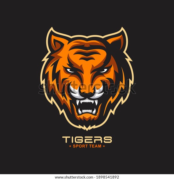 Roaring Tiger Logo Design Vector Illustration Stock Vector (Royalty ...