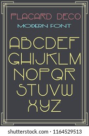 The Roaring Twenties Style Typeset Placard Deco Font