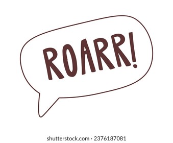 Roarr Speech Bubble Vector Illustration