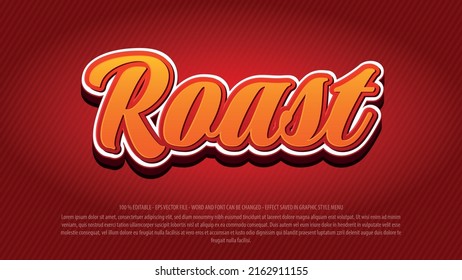Roast 3d style text effect 