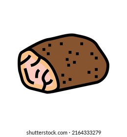 roast beef color icon vector. roast beef sign. isolated symbol illustration