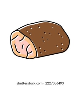 Roastbeef Farbe Symbol Vektorgrafik. Rindfleischschild. einzelne Symbolillustration