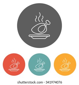 roast chicken icon