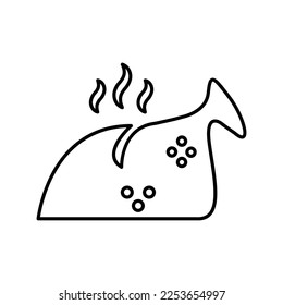Roast Chicken Icon in Line Style