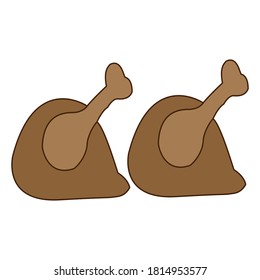 Icono de pollo asado ilustración de diseño vectorial