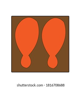 Roast chicken icon vector design illustration