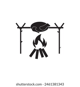 ROAST CHICKEN ICON VECTOR ILLUSTRATION SYMBOL DESIGN