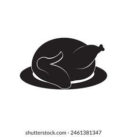 ROAST CHICKEN ICON VECTOR ILLUSTRATION SYMBOL DESIGN