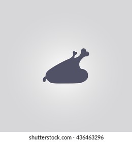 roast chicken icon. vector. sign