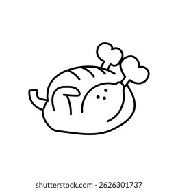 Roast Chicken Icon - Whole Chicken Icon