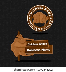 Roast chicken illustration design, suitable for the needs of a roast chicken business logo