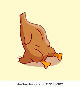 Ilustración de pollo asado, para diversos tipos de uso