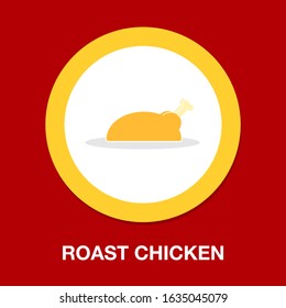 roast chicken - poultry illustration, cooked chicken or turkey - dinner meal, restaurant