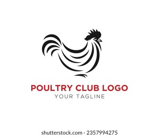 Roast chicken restaurant logo design concept vector template.