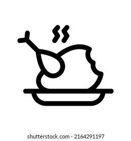 Icono de roast o logotipo símbolo de señas aislado ilustración vectorial - iconos vectoriales de estilo negro de alta calidad
