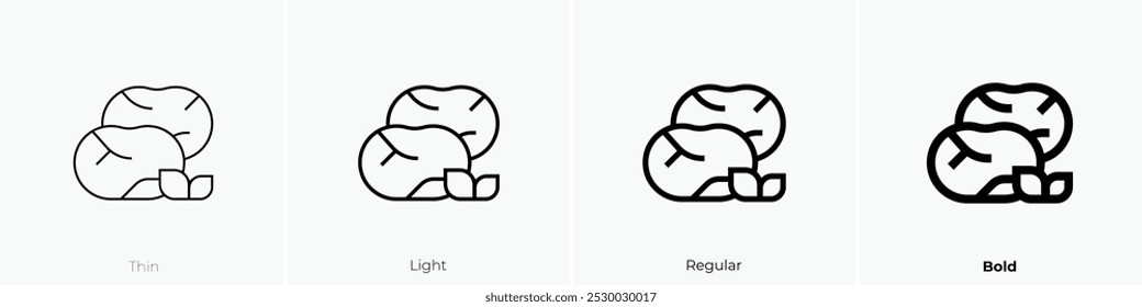 Röstsymbol. Dünnes, helles Design im regulären und kühlen Stil, einzeln auf weißem Hintergrund