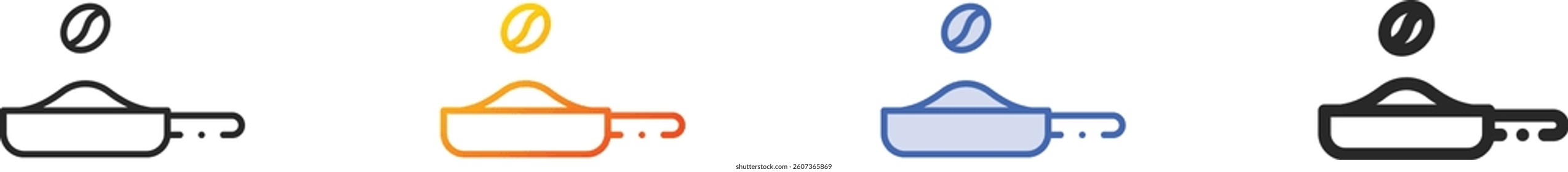 roast icon.Thin Linear, Gradient, Blue Stroke and bold Style Design Isolated On White Background