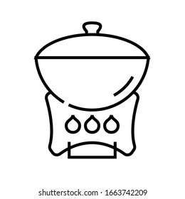 Roast line icon, concept sign, outline vector illustration, linear symbol.