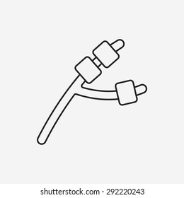 Roast marshmallows line icon